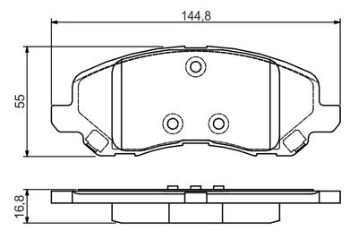Колодки тормозные передние BOSCH 0986495170
