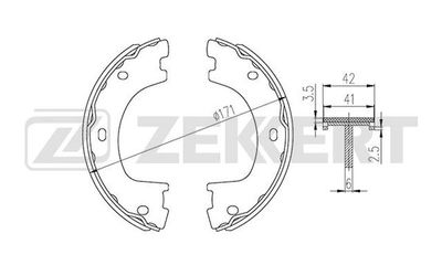 Колодки тормозные барабанные задние Zekkert BK4335