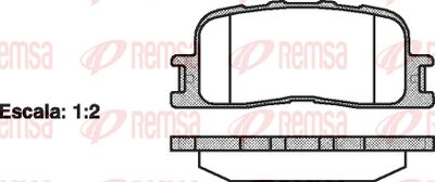 Колодки тормозные задние REMSA 085400