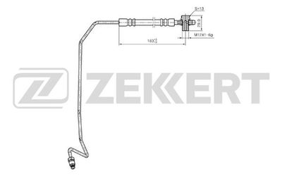 Шланг тормозной задний левый Zekkert BS9245