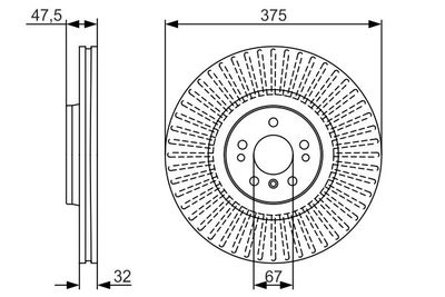 Диск тормозной BOSCH 0986479A26