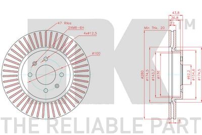 Диск тормозной передний NK 313457