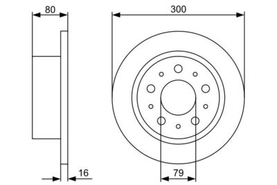 Диск тормозной задний BOSCH 0986479317