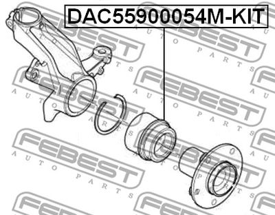 Подшипник ступичный передний ремкомплект FEBEST DAC55900054MKIT