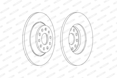 Диск тормозной задний FERODO DDF2506C