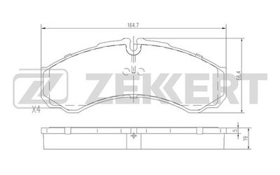 Колодки тормозные дисковые передние Zekkert BS2801