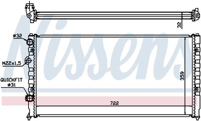 Радиатор системы охлаждения NISSENS 65252