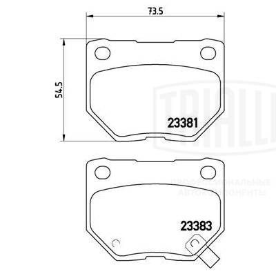 Колодки тормозные дисковые задние TRIALLI PF4095