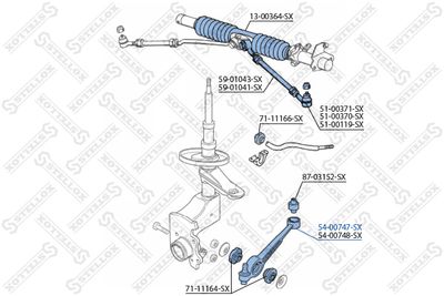 Рычаг подвески левый STELLOX 5400747SX