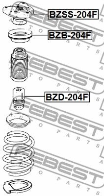 Подшипник передней опоры амортизатора FEBEST BZB204F