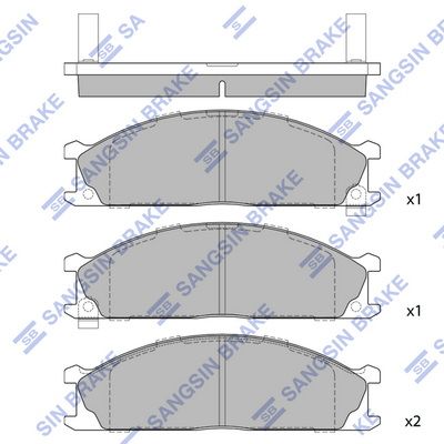 Колодки тормозные передние SANGSIN SP1140