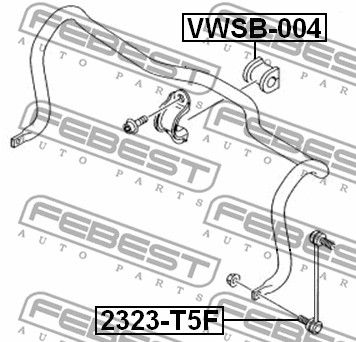 Втулка стабилизатора переднего FEBEST VWSB004
