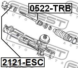 Наконечник рулевой FEBEST 2121ESC