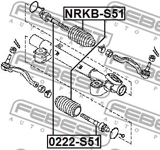 Пыльник рулевой рейки FEBEST NRKBS51