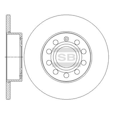 Диск тормозной задний SANGSIN SD5407