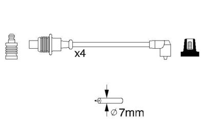 Комплект проводов высоковольтных BOSCH 0986356854