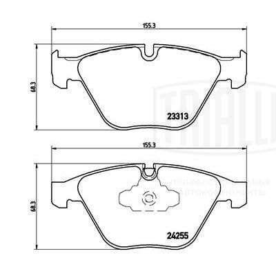 Диски тормозные с колодками передние комплект TRIALLI PF4152