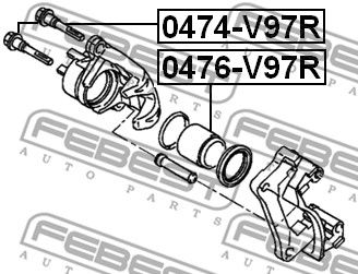 Поршень суппорта тормозного заднего FEBEST 0476V97R