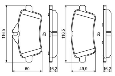 Колодки тормозные дисковые BOSCH 0986494771