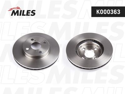 Диск тормозной передний вентилируемый Miles K000363