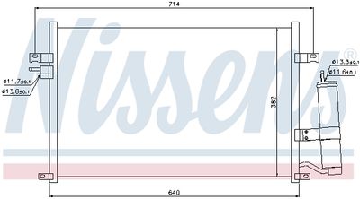 Радиатор кондиционера NISSENS 94725