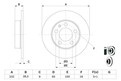 Диск тормозной задний BOSCH 0986478868