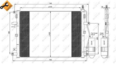 Радиатор кондиционера NRF 35876