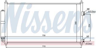 Радиатор кондиционера NISSENS 94893