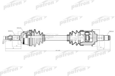 Полуось левая PATRON PDS6221