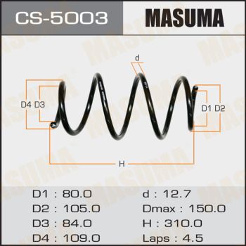 Пружина подвески передняя Masuma CS5003