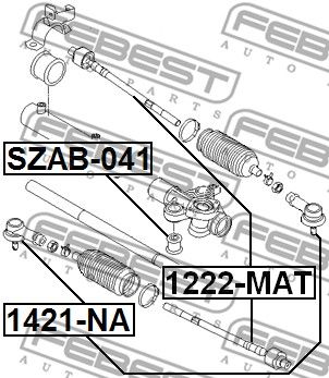 Наконечник рулевой FEBEST 1421NA