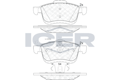 Колодки тормозные дисковые ICER 181903