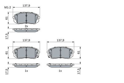Колодки тормозные передние BOSCH 0986494905