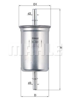 Фильтр топливный MAHLE KL591