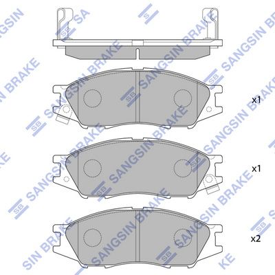 Колодки тормозные дисковые SANGSIN SP1156