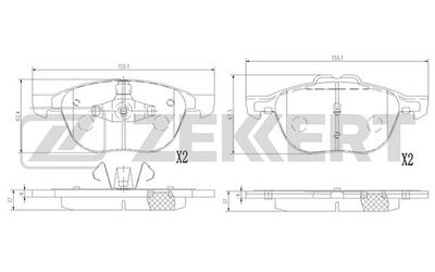 Колодки тормозные дисковые передние Zekkert BS1364