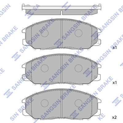 Колодки тормозные дисковые SANGSIN SP1190