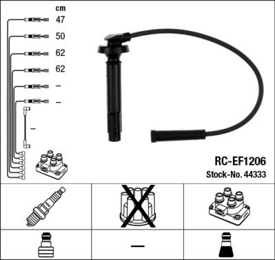 Комплект проводов высоковольтных NGK 44333