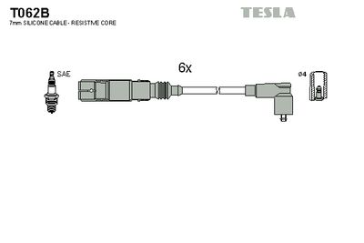 Провода зажигания TESLA T062B