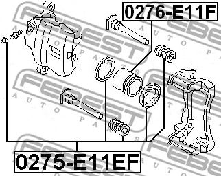 Ремкомплект суппорта тормозного FEBEST 0275E11EF