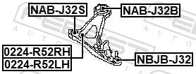 Рычаг передний левый FEBEST 0224R52LH