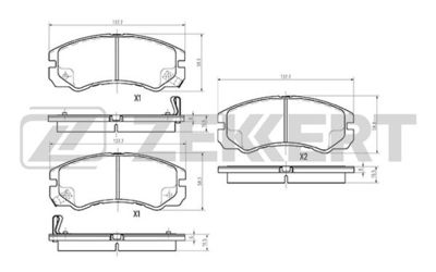 Колодки тормозные дисковые передние Zekkert BS1111