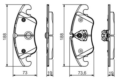 Колодки тормозные дисковые передние BOSCH 0986495110
