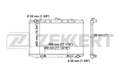 Радиатор охлаждения двигателя Zekkert MK1241