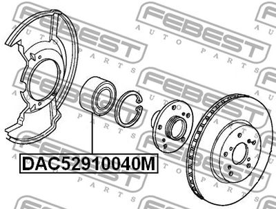 Подшипник передней ступицы FEBEST DAC52910040M