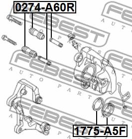 Ремкомплект суппорта тормозного переднего FEBEST 1775A5F
