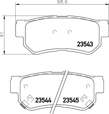 Колодки тормозные дисковые задние Nisshinbo NP6014