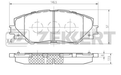 Колодки тормозные дисковые передние PILENGA FDP3322