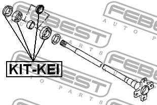 Ремкомплект ступицы FEBEST KITKEI