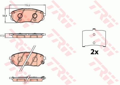 Колодки тормозные дисковые передние TRW GDB3638